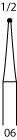 Picture of Tungsten Carbide Burs (FG) - Round Size 0.5 (6/pack) C1S.006FG