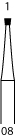 Picture of Tungsten Carbide Burs (FG) - Inverted Cone - Size 1 (6/pack)  C2.008FG
