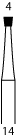 Picture of Tungsten Carbide Burs (FG) - Inverted Cone - Size 4 (6/pack) C2.014FG