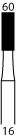 Picture of Tungsten Carbide Burs (FG) - Flat Fissure Plain Cut - Size 5 - (6/pack)  C21.016FG