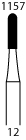 Picture of Tungsten Carbide Burs (FG) - Dome Fissure Cross Cut - Size 1157 (6/pack) C31R.012FG