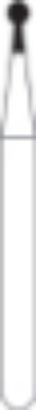 Picture of FG Diamond Burs - ROUND WITH COLLAR (002)  -  Size 010MEDIUM Grit  (5/pack)
