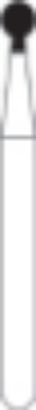 Picture of FG Diamond Burs - ROUND  with COLLAR (002)  -  Size 016 MEDIUM Grit  (5/pack)