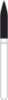 Picture of FG Diamond Burs - FLAME (249)  -  Size 018 COARSE Grit  (5/pack)