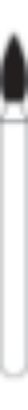 Picture of FG SUPERFINE Diamond Finishing Burs  -  BUD (257)  -  Size 016  (5/pack)