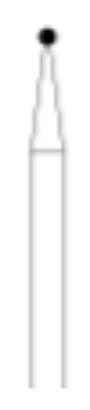 Picture of Round HP Diamond Bur -  Length 44ml Pack of 3 burs