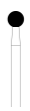 Picture of Round HP Diamond Bur -  Length 44ml Pack of 3 burs