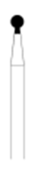 Picture of Round with Collar HP Diamond Bur -  Length 44ml Pack of 3 burs