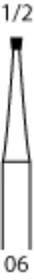Picture of Steel Burs (HP) Inverted Cone - Size 0.5 (6/pack) - For Straight Handpiece (micro motor) S2.006HP