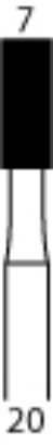 Picture of Steel Burs (HP) - Flat Fissure Cross Cut - Size 7 (6/pack) For Straight Handpiece (micro motor) S36.021HP