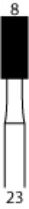 Picture of Steel Burs (HP) Flat Fissure Cross Cut  Size 8 (6/pack) For Straight Handpiece (micro motor) S36.023HP