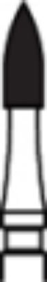 Picture of 12 Bladed TUNGSTEN CARBIDE Finishing Burs  -  Flame (254)  - Size 014  (5/pack)