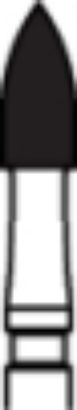 Picture of 12 Bladed TUNGSTEN CARBIDE Finishing Burs  -  Flame (254)  - Size 018  (5/pack)