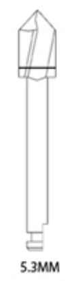 Picture of Pilot Bur for Implantology  -  7mm Length  -  5.3mm Diameter  (1/pack)