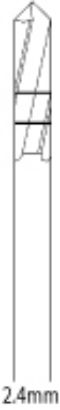 Picture of Pilot Bur for Implantology  -  10mm Length  -  2.4mm Diameter  (1/pack)