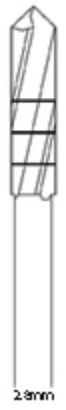 Picture of Pilot Bur for Implantology  -  12mm Length  -  2.8mm Diameter  (1/pack)