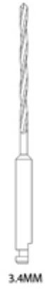 Picture of Pilot Bur for Implantology  -  18mm Length  -  3.4mm Diameter  (1/pack)