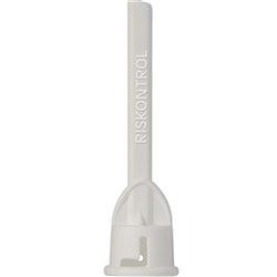 Picture of Riskontrol Disposable 3-in-1 Syringe Tips with Plastic Sheath - White