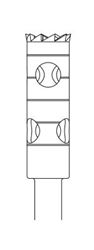 Picture of Trepan Bur - Cylinder  - 10mm Depth  -  Size 030 - 4mm Diameter  (1/pack)