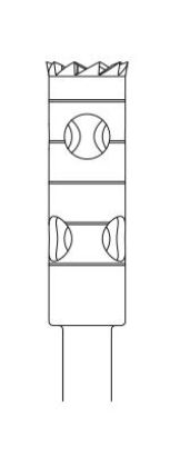 Picture of Trepan Bur - Cylinder  - 10mm Depth  -  Size 030 - 4mm Diameter  (1/pack)