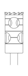 Picture of Trepan Bur - Cylinder  - 10mm Depth  -  Size 050 - 6mm Diameter  (1/pack)