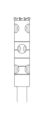 Picture of Trepan Bur - Cylinder Long - 14mm Depth - Size 030 - 4mm Diameter (1/pack)