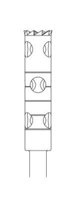 Picture of Trepan Bur - Cylinder Long - 14mm Depth - Size 030 - 4mm Diameter (1/pack)
