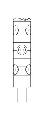 Picture of Trepan Bur - Cylinder Long - 14mm Depth - Size 035 - 4.50mm Diameter (1/pack)