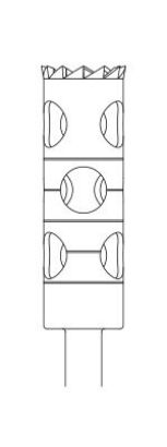 Picture of Trepan Bur - Cylinder Long - 14mm Depth - Size 045 - 5.50mm Diameter (1/pack)