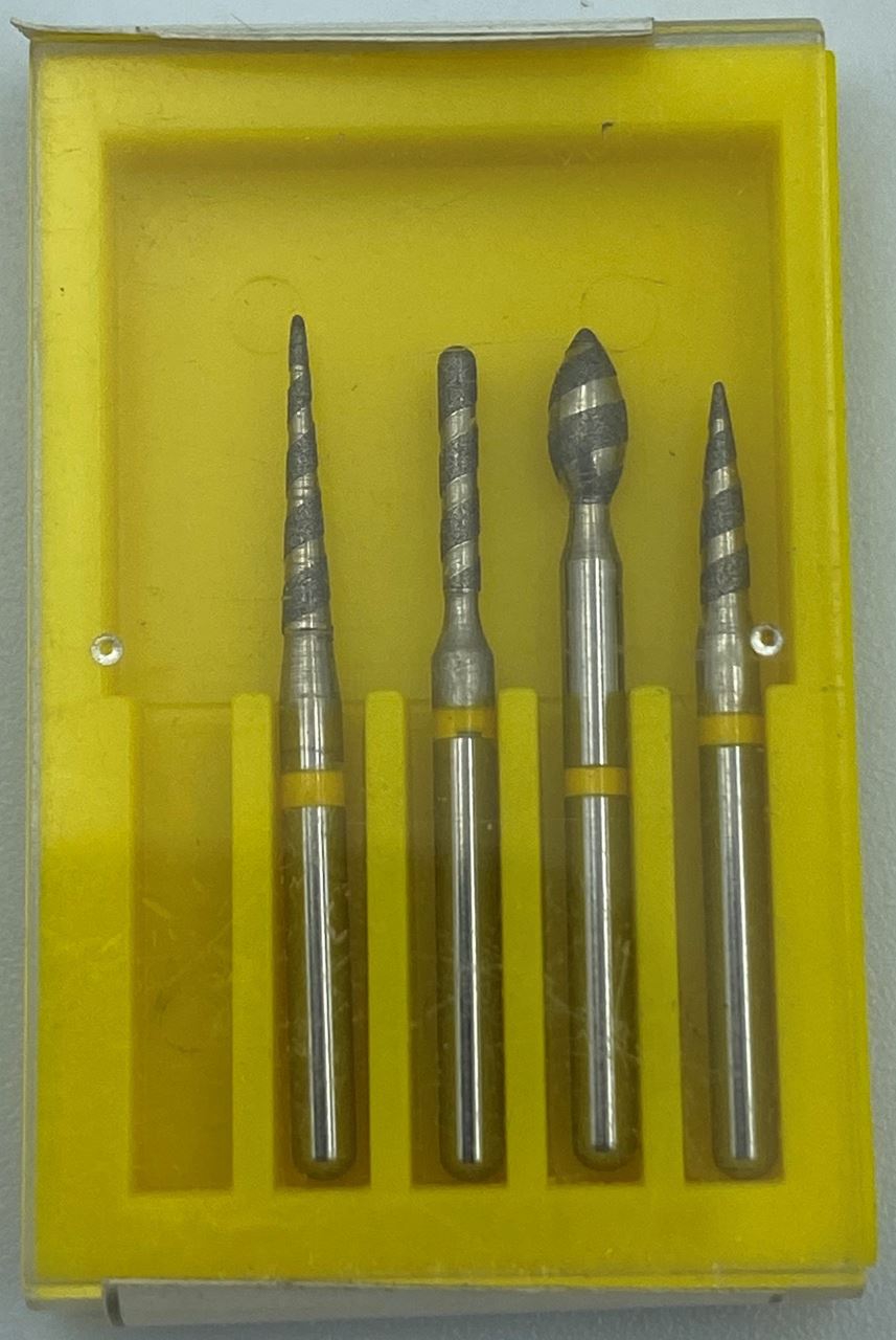 Picture of Assorted Laser Cut Superfine Finishing Burs  (4/pack)