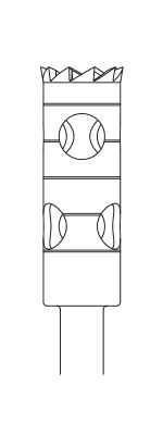 Picture of Trepan Bur - Cylinder  - 10mm Depth  -  Size 035 -  4.5mm Diameter  (1/pack)