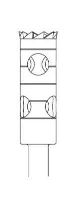 Picture of Trepan Bur - Cylinder  - 10mm Depth  -  Size 035 -  4.5mm Diameter  (1/pack)