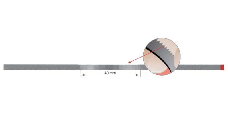 Picture of Diamond Finishing Strips - Single Side Coated Serrated - 8mm Thickness - Coarse Grit  (10/pack)