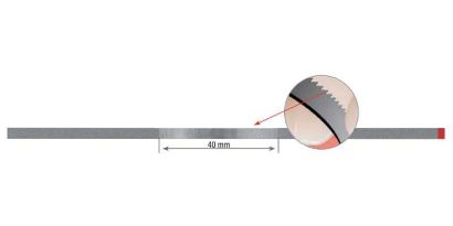Picture of Diamond Finishing Strips - Single Side Coated Serrated - 8mm Thickness - Coarse Grit  (10/pack)