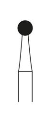 Picture of Tungsten Carbide Burs (RA)  -  Round Cross Cut  -  Size 8SX  (5/pack)