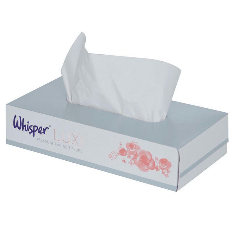 Picture of Whisper 2-Ply White Facial Tissues (100 Sheets x 36 Boxes)