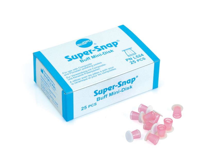 Shofu Super-Snap Buff Disks L523 – Regular Discs For Composite Polishing, 25 Per Box