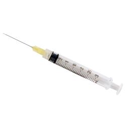MONOJECT Endodontic Irrigation Syringe with Needle - 27g YELLOW (100/box) 