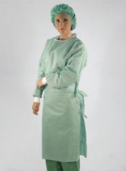 Picture of Operating Cap Non-Woven with ties - Green - NON STERILE - One Size (160/pack)