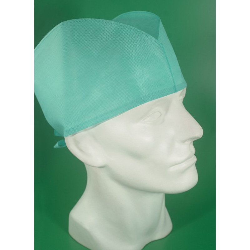 Picture of Operating Cap Non-Woven with ties - Green - NON STERILE - One Size (160/pack)