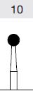 Picture of Steel Burs (RA)  -  Round  -  Size 10  (6/pack)