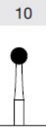Picture of Steel Burs (RA)  -  Round  -  Size 10  (6/pack)