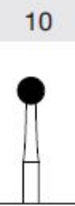 Picture of Steel Burs (RA)  -  Round  -  Size 10  (6/pack)