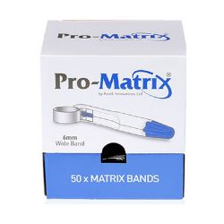 Pro-Matrix Disposable Retainer with Band - Wide 6mm - Blue (50/pack) 