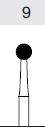 Picture of Steel Burs (RA)  -  Round  -  Size 9  (5/pack)