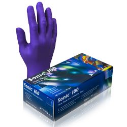 Picture of Sonic Blue Nitrile PF Gloves / Large (100)