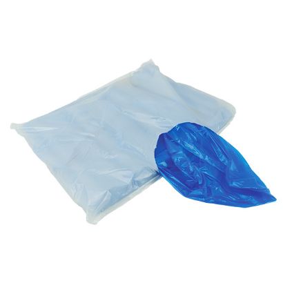 Picture of Heavy Duty Flat Pack Polythene Aprons - Blue (100)