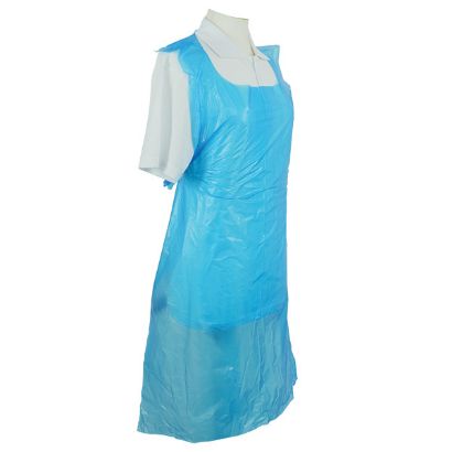 Picture of Heavy Duty Flat Pack Polythene Aprons - Blue (100)
