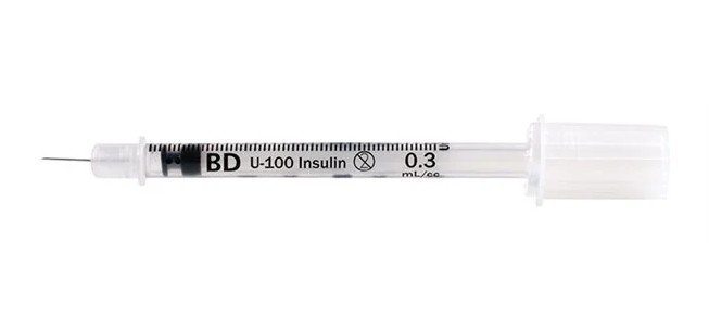 Picture of Insulin Syringe Microfine 0.3ml 30G x 8mm (Pack 100)
